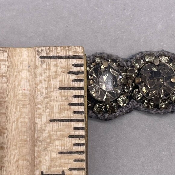 Faceted Crystal Leather Backed Headband - Picture 7 of 8